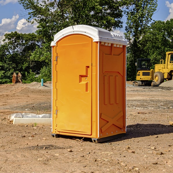 how often are the porta potties cleaned and serviced during a rental period in Arkoe MO